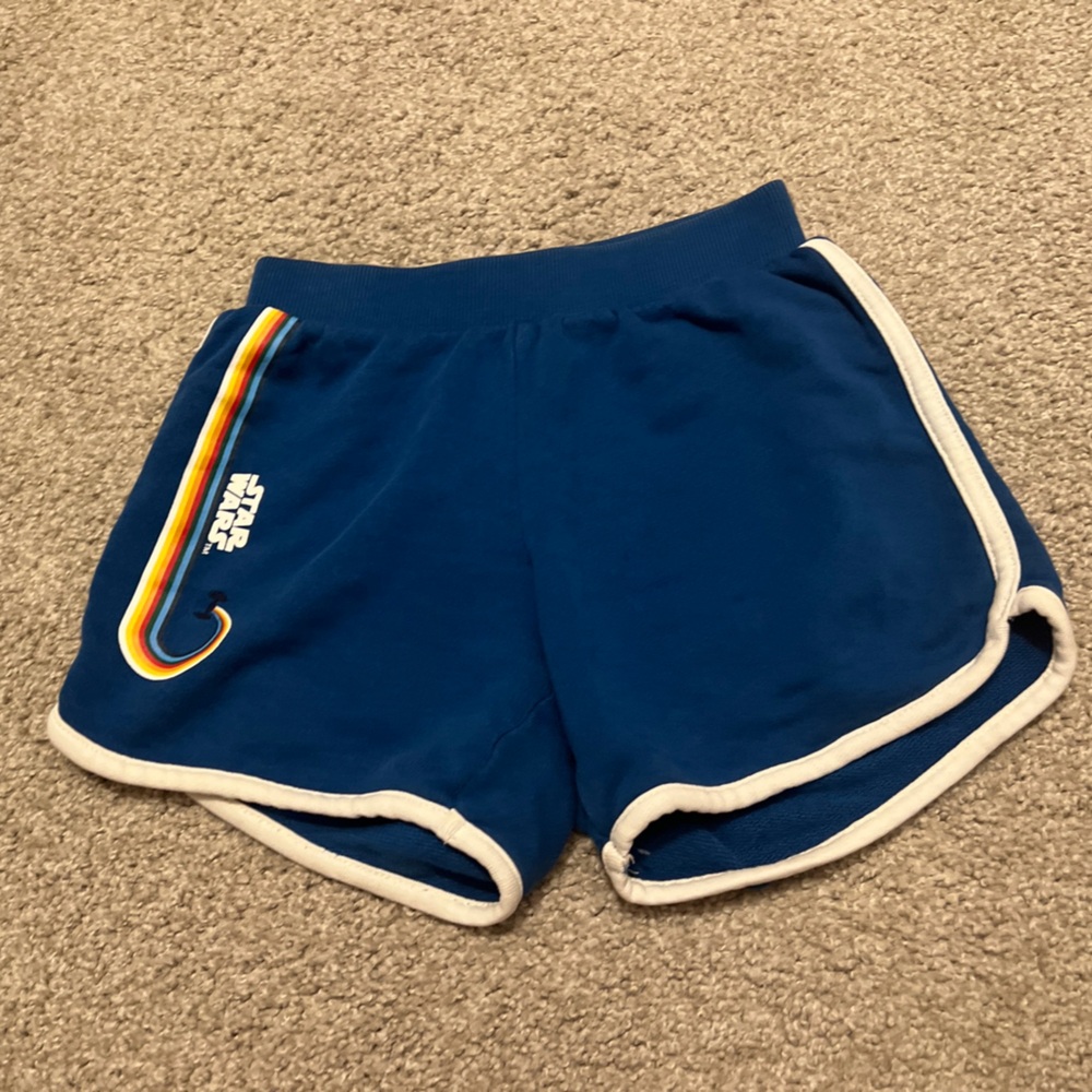 Hanna Andersson Star Wars blue Shorts with White Edging